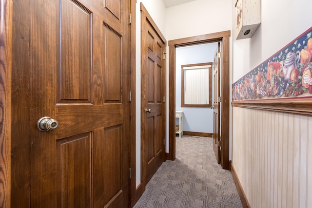 4602 State Route 273, Belle Center, OH 43310 - hall featuring dark carpet and baseboards