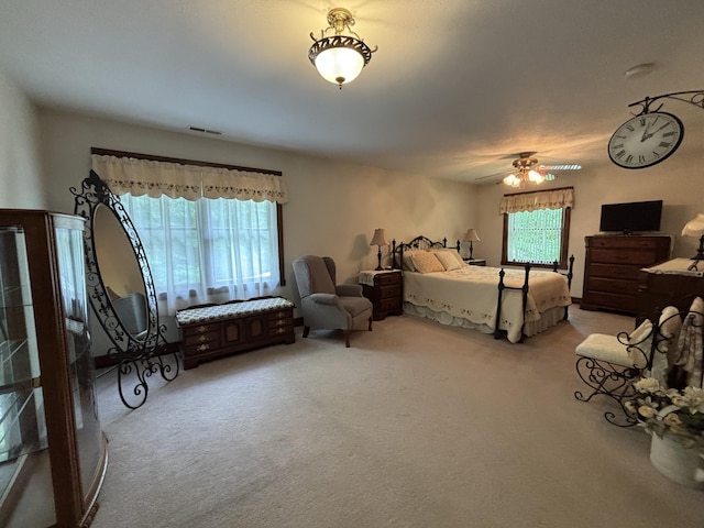 4602 State Route 273, Belle Center, OH 43310 - bedroom with light colored carpet and a ceiling fan