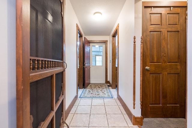 4602 State Route 273, Belle Center, OH 43310 - hallway with baseboards and light tile patterned floors