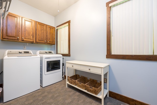 4602 State Route 273, Belle Center, OH 43310 - laundry room with cabinet space, washing machine and dryer, and carpet