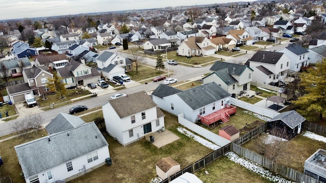 aerial view featuring a residential view