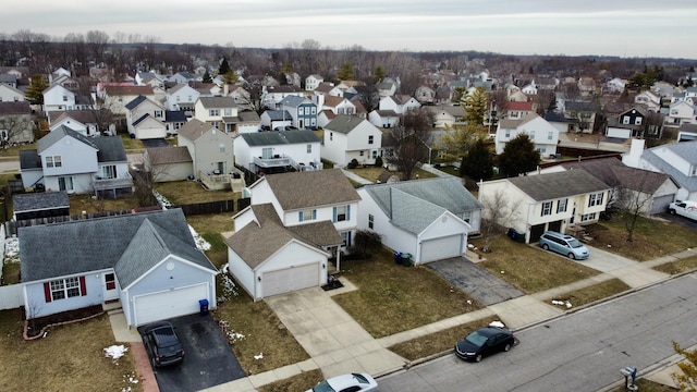 bird's eye view featuring a residential view