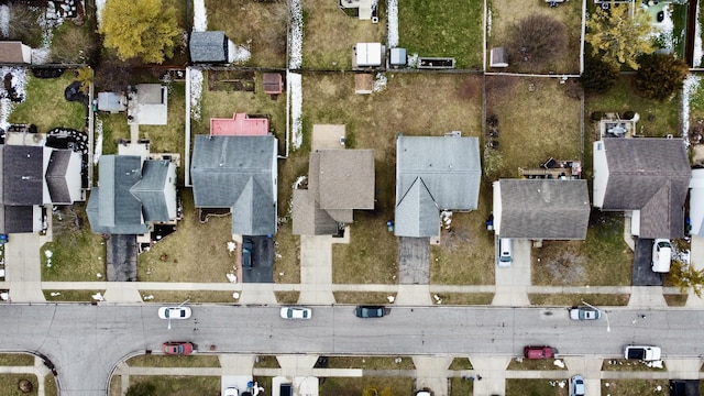 bird's eye view with a residential view