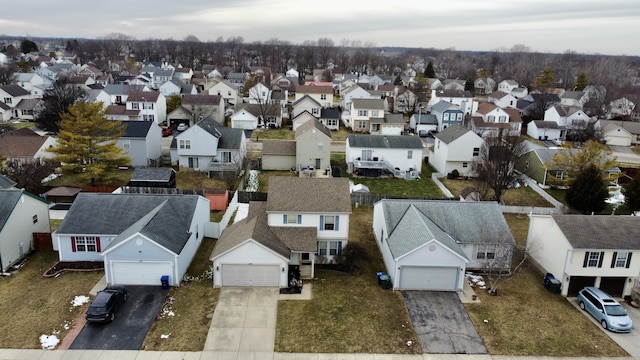 aerial view featuring a residential view