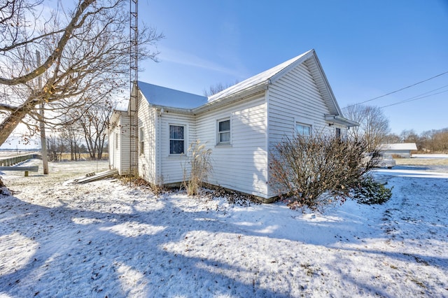 view of snowy exterior