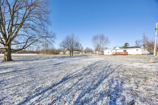 view of snowy yard