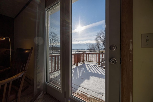 view of doorway to outside