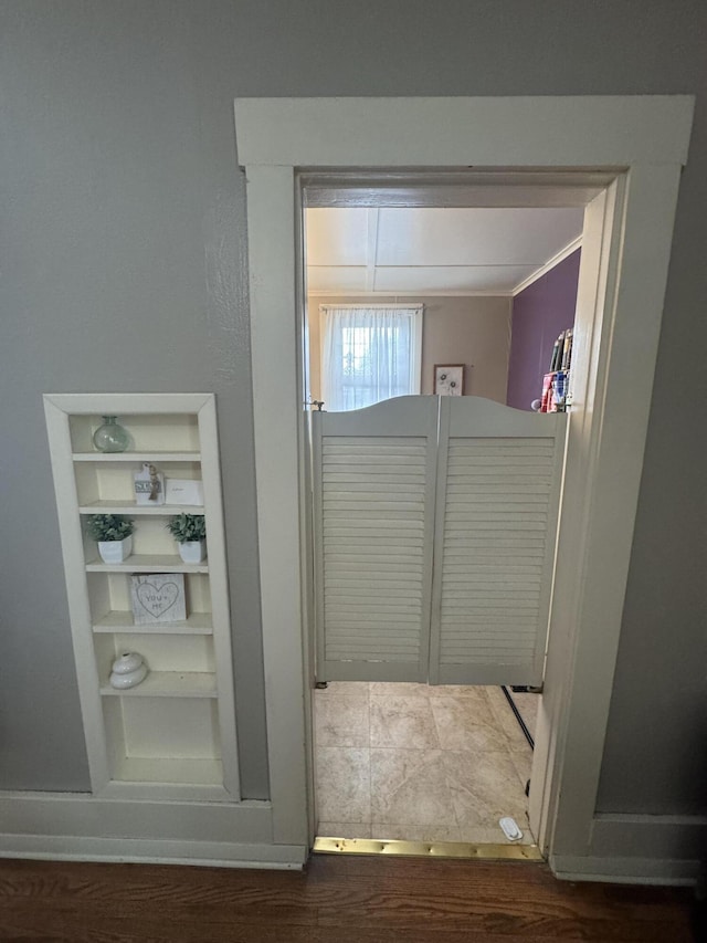 411 Middle St, Wapakoneta, OH 45895 - entryway with built in features and wood finished floors