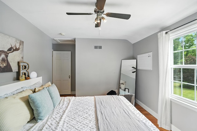 650 Swailes Rd, Troy, OH 45373 - bedroom featuring wood finished floors and ceiling fan