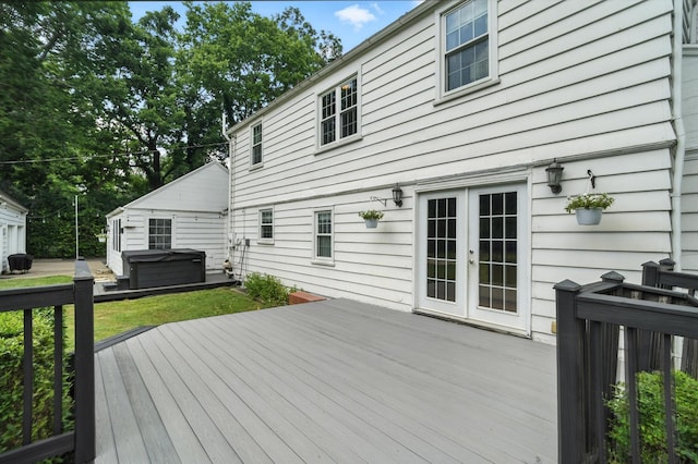 650 Swailes Rd, Troy, OH 45373 - deck featuring a hot tub