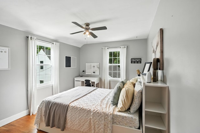 650 Swailes Rd, Troy, OH 45373 - bedroom with wood finished floors and a ceiling fan