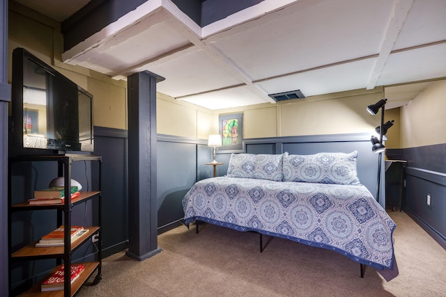 view of carpeted bedroom