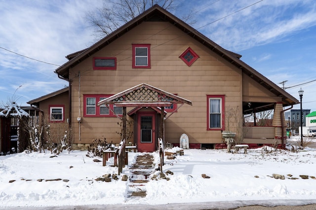 view of bungalow-style home