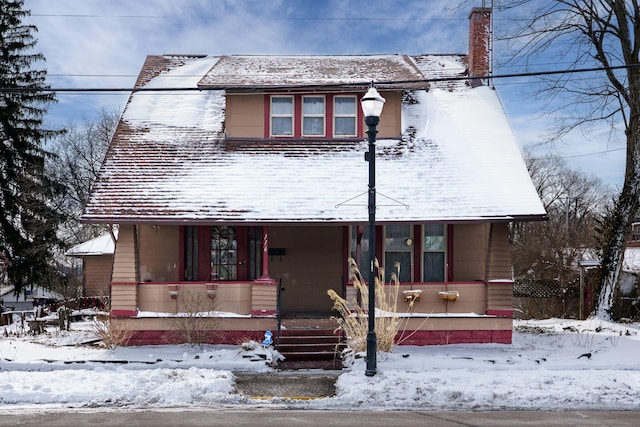 view of front of house with covered porch