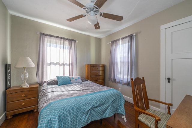 1920 Coventry Rd, Dayton, OH 45420 - bedroom with wood finished floors, baseboards, and a ceiling fan
