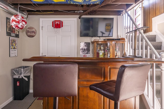 1920 Coventry Rd, Dayton, OH 45420 - indoor dry bar featuring baseboards and stairs