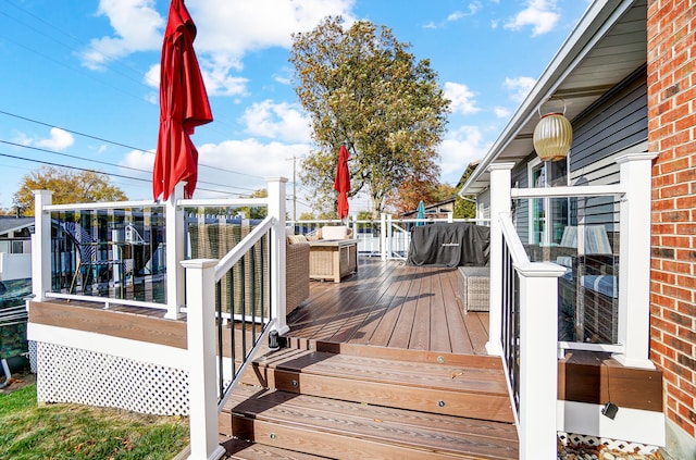 view of wooden deck