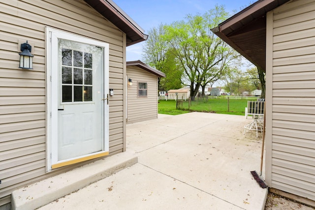 view of patio / terrace with fence