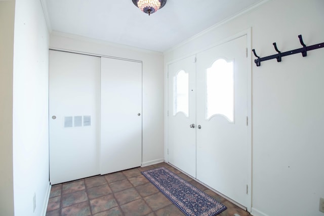 entrance foyer with ornamental molding