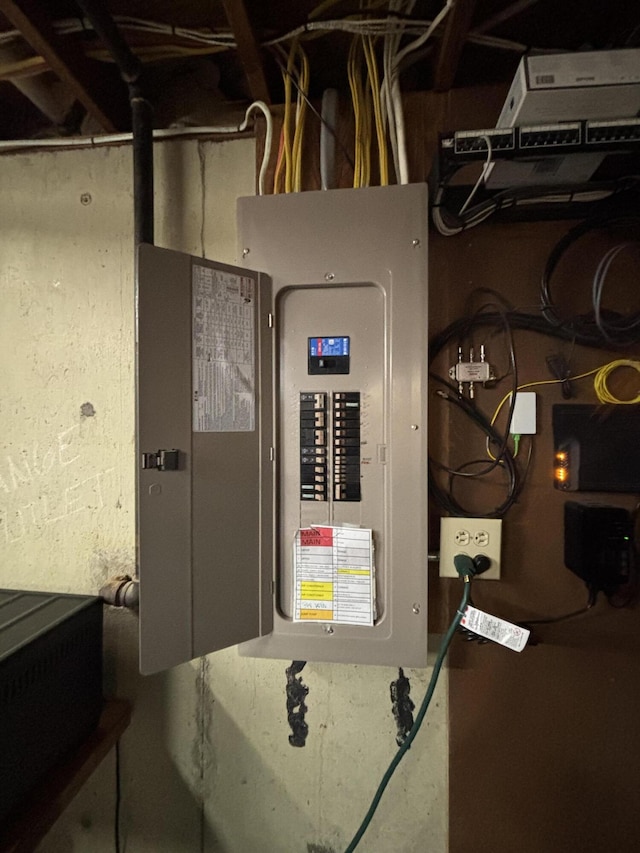 utility room with electric panel