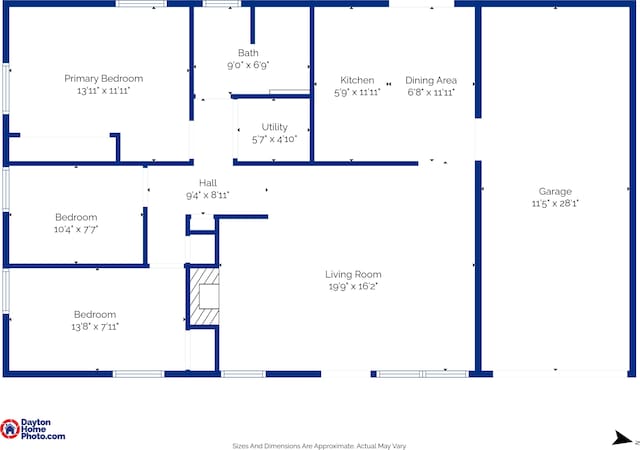 413 Weinland St, New Carlisle, OH 45344 - view of room layout