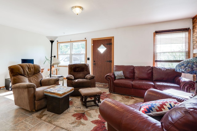 413 Weinland St, New Carlisle, OH 45344 - living area featuring stone finish flooring