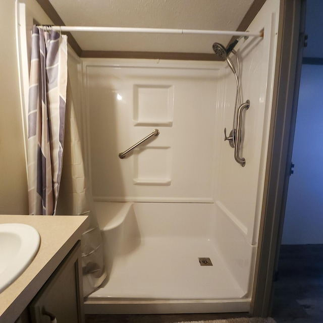 11524 Powhattan Path, Lakeview, OH 43331 - full bathroom featuring a shower stall and vanity