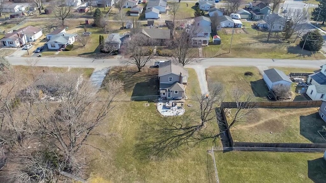 aerial view featuring a residential view