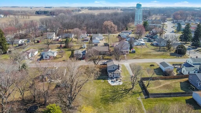 aerial view with a residential view