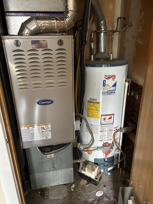 utilities with heating unit and water heater
