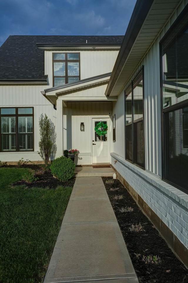 2737 Executive Dr, Troy, OH 45373 - doorway to property with a shingled roof