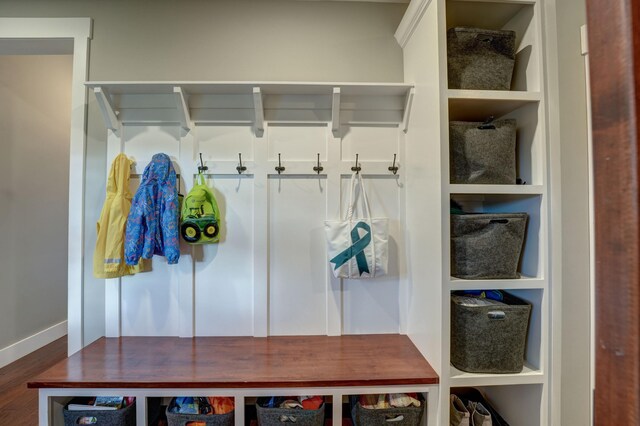 2737 Executive Dr, Troy, OH 45373 - mudroom featuring wood finished floors and baseboards