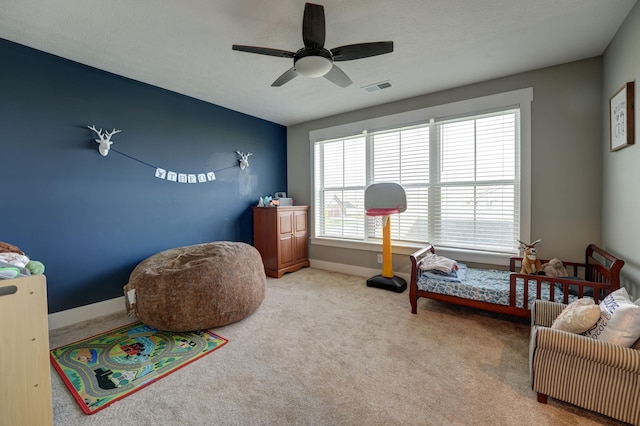 2737 Executive Dr, Troy, OH 45373 - sitting room with baseboards, ceiling fan, and carpet