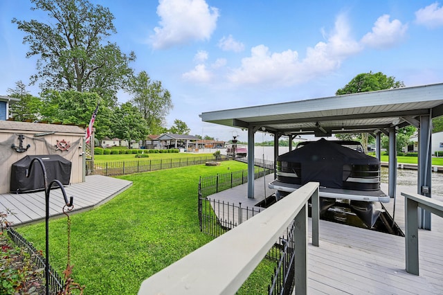 14506 Maple Ave, Lakeview, OH 43331 - dock area featuring boat lift