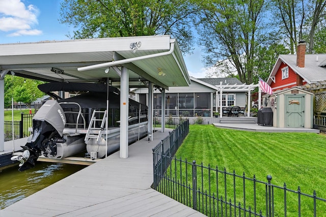 14506 Maple Ave, Lakeview, OH 43331 - dock with boat lift