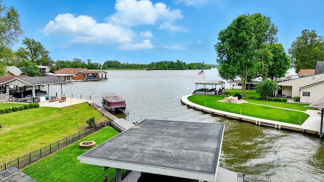 14506 Maple Ave, Lakeview, OH 43331 - dock area with a water view and boat lift