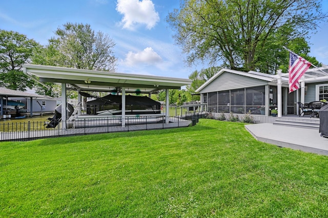 14506 Maple Ave, Lakeview, OH 43331 - view of yard featuring a sunroom