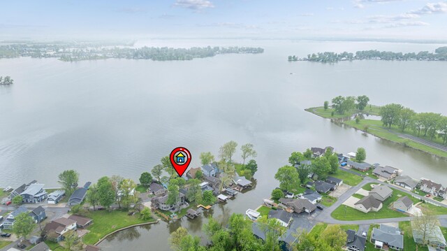7925 Hickory Ave, Russells Point, OH 43348 - aerial view of property's location with a large body of water and nearby suburban area