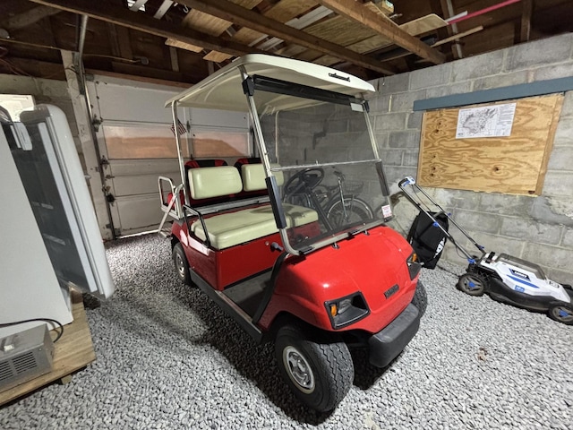 9887 Forest St, Lakeview, OH 43331 - garage with concrete block wall
