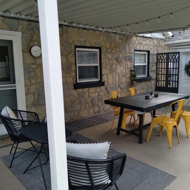 9887 Forest St, Lakeview, OH 43331 - view of patio / terrace with outdoor dining area