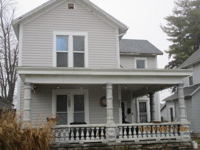 view of front of house featuring covered porch