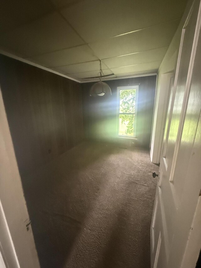 115 Vine St, Ludlow Falls, OH 45339 - carpeted spare room with a drop ceiling