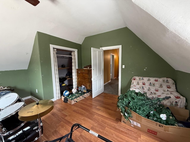 612 W Spring St, Saint Marys, OH 45885 - additional living space featuring vaulted ceiling, wood finished floors, and baseboards