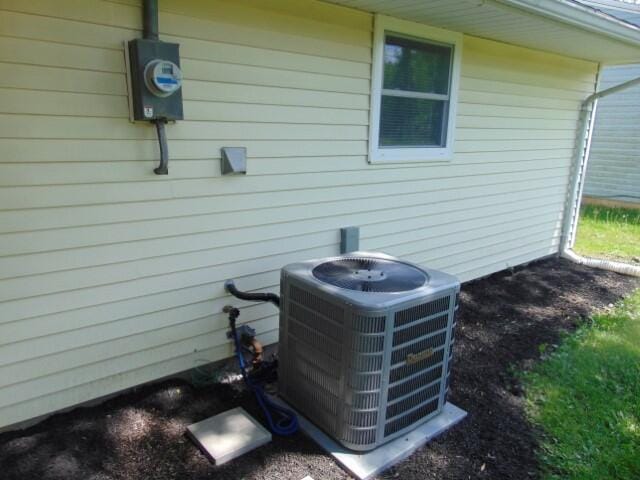 1723 Bermuda Dr, Lima, OH 45801 - exterior view of cooling unit and electric meter