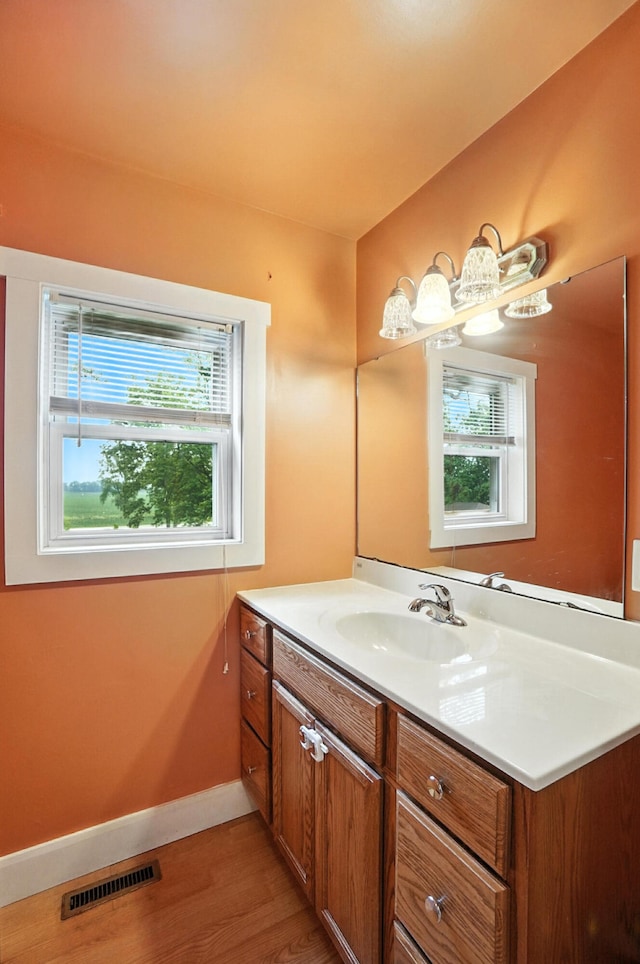 5638 Old Rte 70, Springfield, OH 45502 - bathroom featuring vanity and wood finished floors
