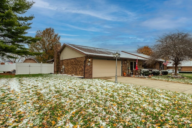 view of side of home featuring a garage