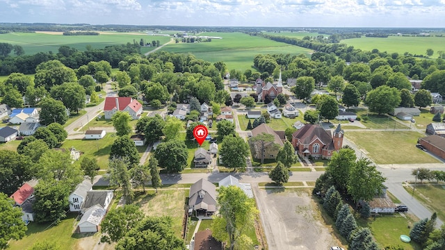 208 E Main St, Belle Center, OH 43310 - aerial overview of property's location featuring nearby suburban area