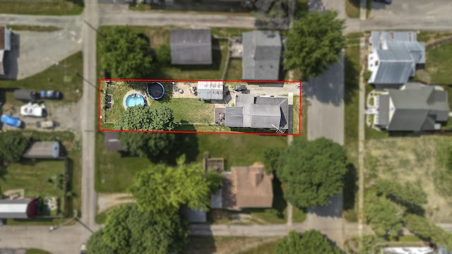 208 E Main St, Belle Center, OH 43310 - aerial view of property's location with property parcel outlined
