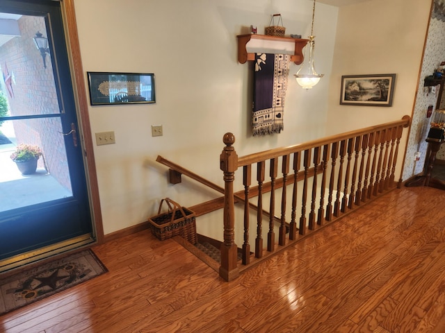 1206 Kimberly Dr, Saint Marys, OH 45885 - foyer entrance with wood finished floors and baseboards