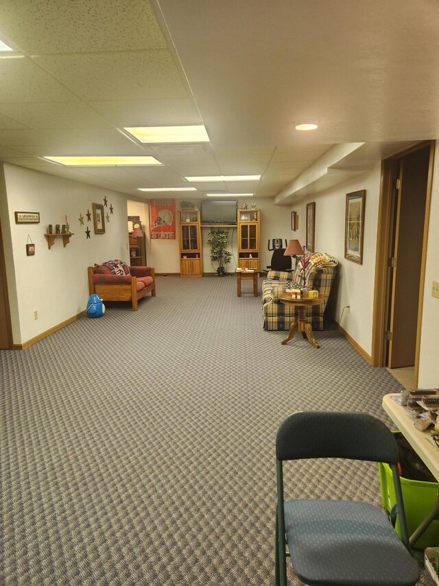 1206 Kimberly Dr, Saint Marys, OH 45885 - game room featuring carpet flooring and baseboards